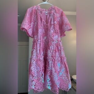 Buddy Love Pink Sequin and Floral dress, size S